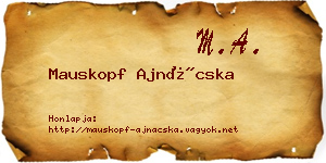 Mauskopf Ajnácska névjegykártya